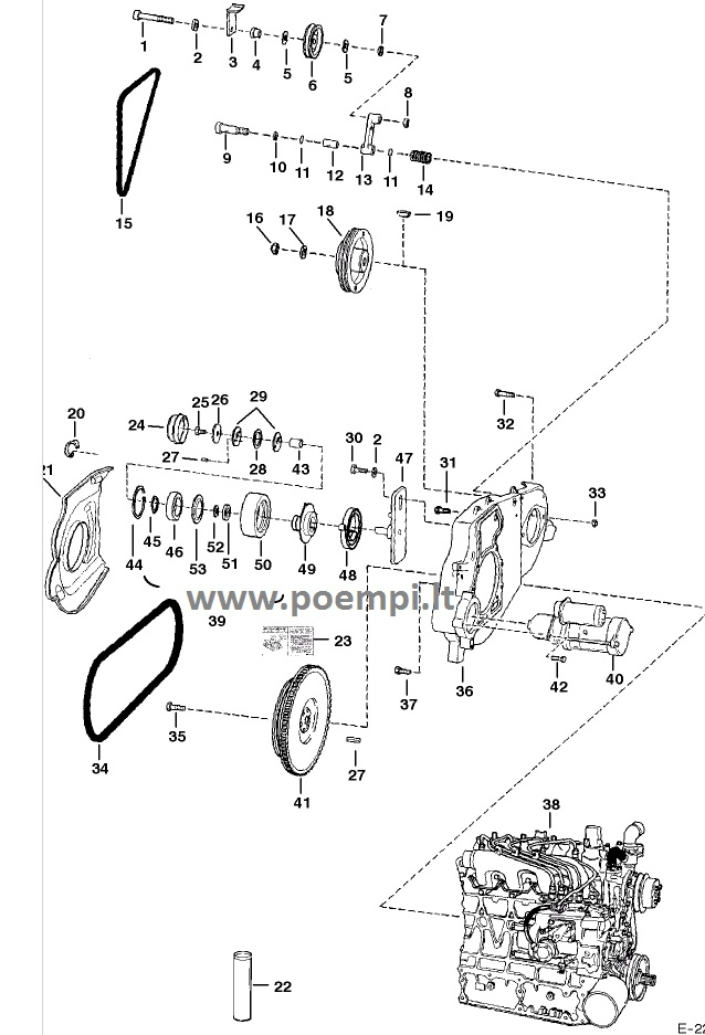 Bobcat diržo įtempėjas 6735884 schema