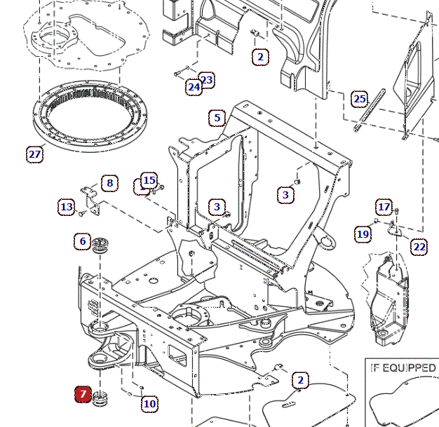 Bobcat įvorė 7191805 schema