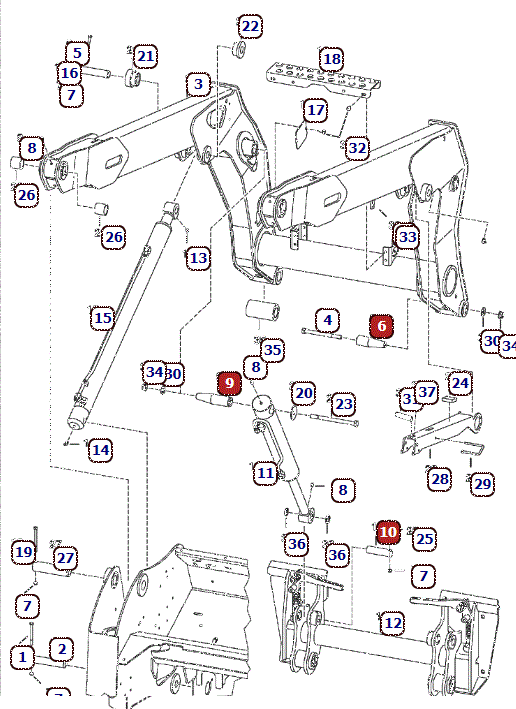 Bobcat pirštas 6729358 schema