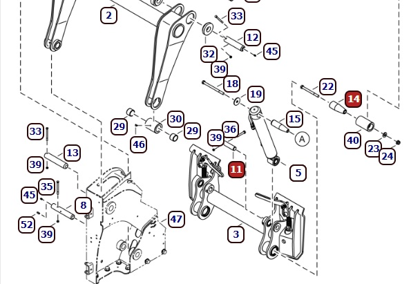 Bobcat pirštas 7170609 schema