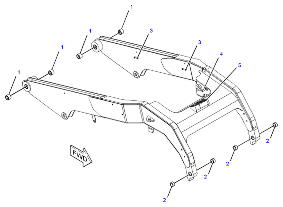 Caterpillar kėlimo strėlės schema, dalis 4K4709