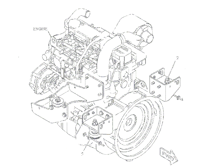 Caterpillar variklio pagalvė 118-2990 schema