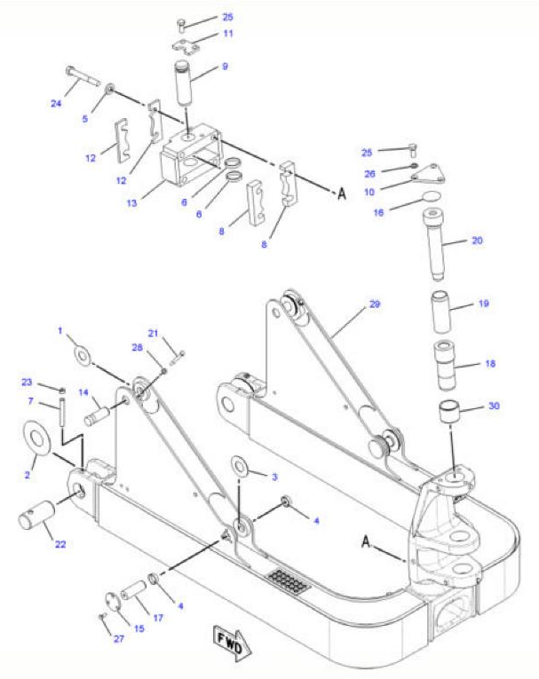 Caterpillar pirštas 161-2114 schema