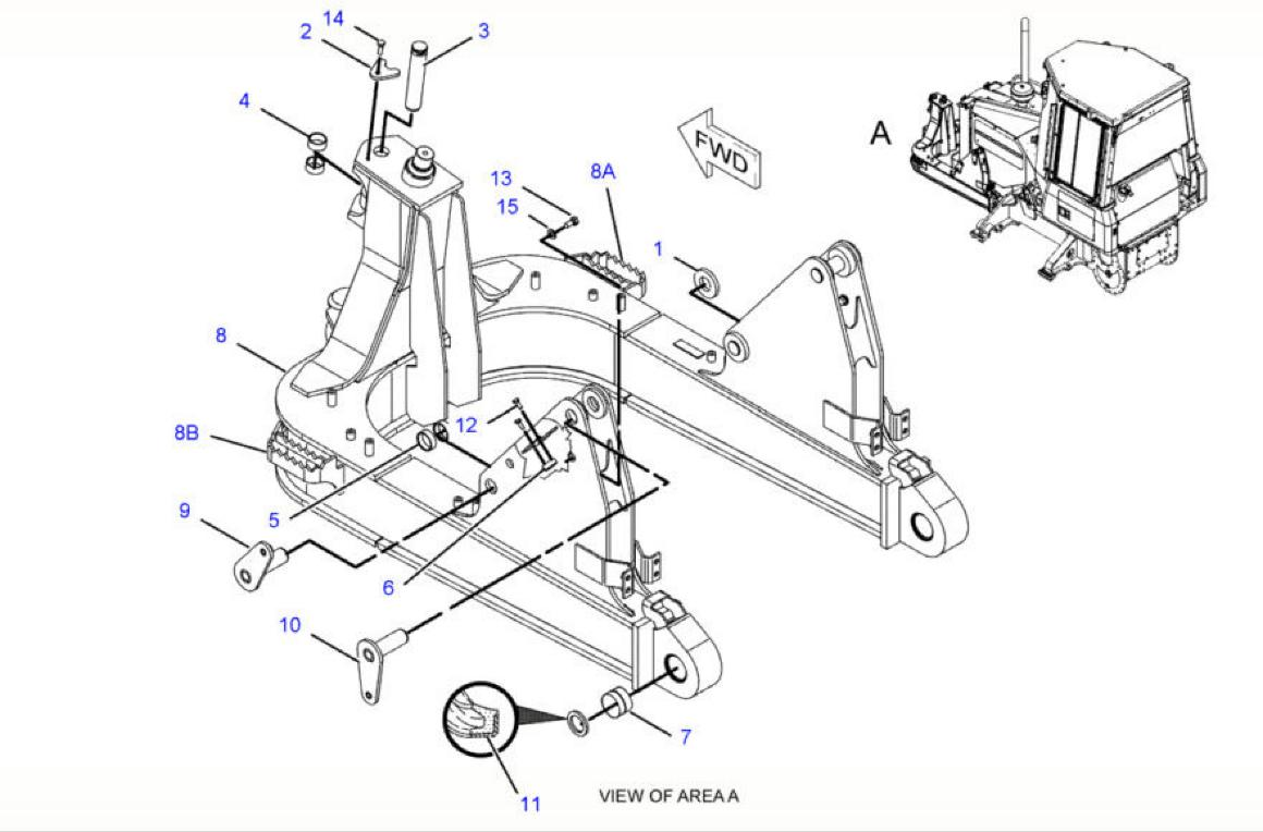 Caterpillar pirštas 8J-0928 schema
