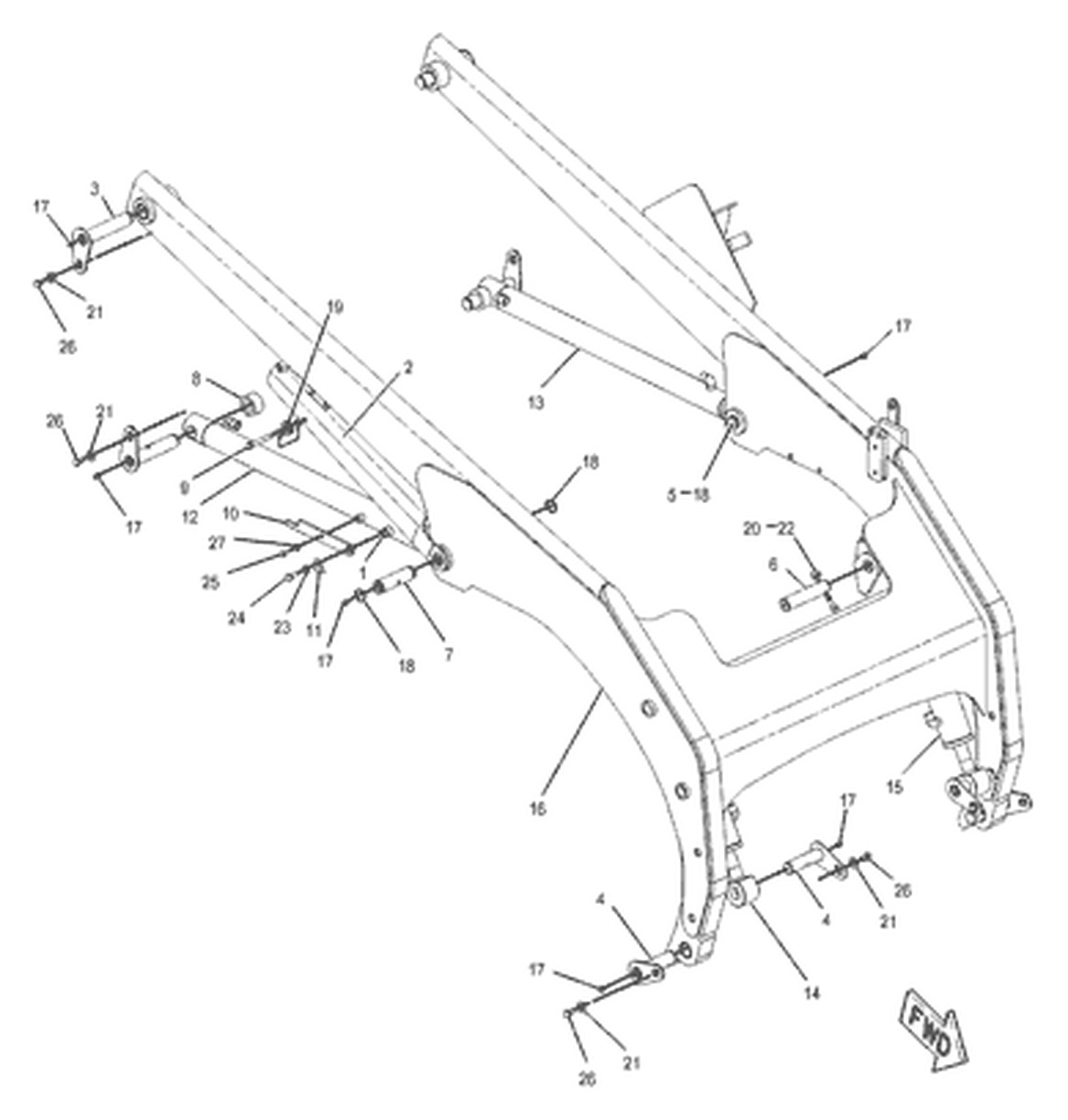 Caterpillar kėlimo strėlės schema, dalis 142-8791