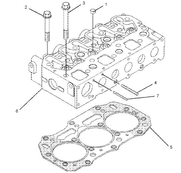 Caterpillar galvutės tarpinė 218-8537 schema