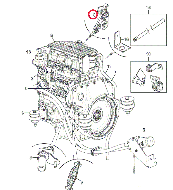 JCB variklio diržas 320/08671 schema